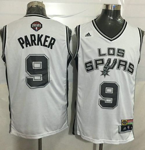 Spurs #9 Tony Parker White Latin Nights Stitched Basketball Jersey