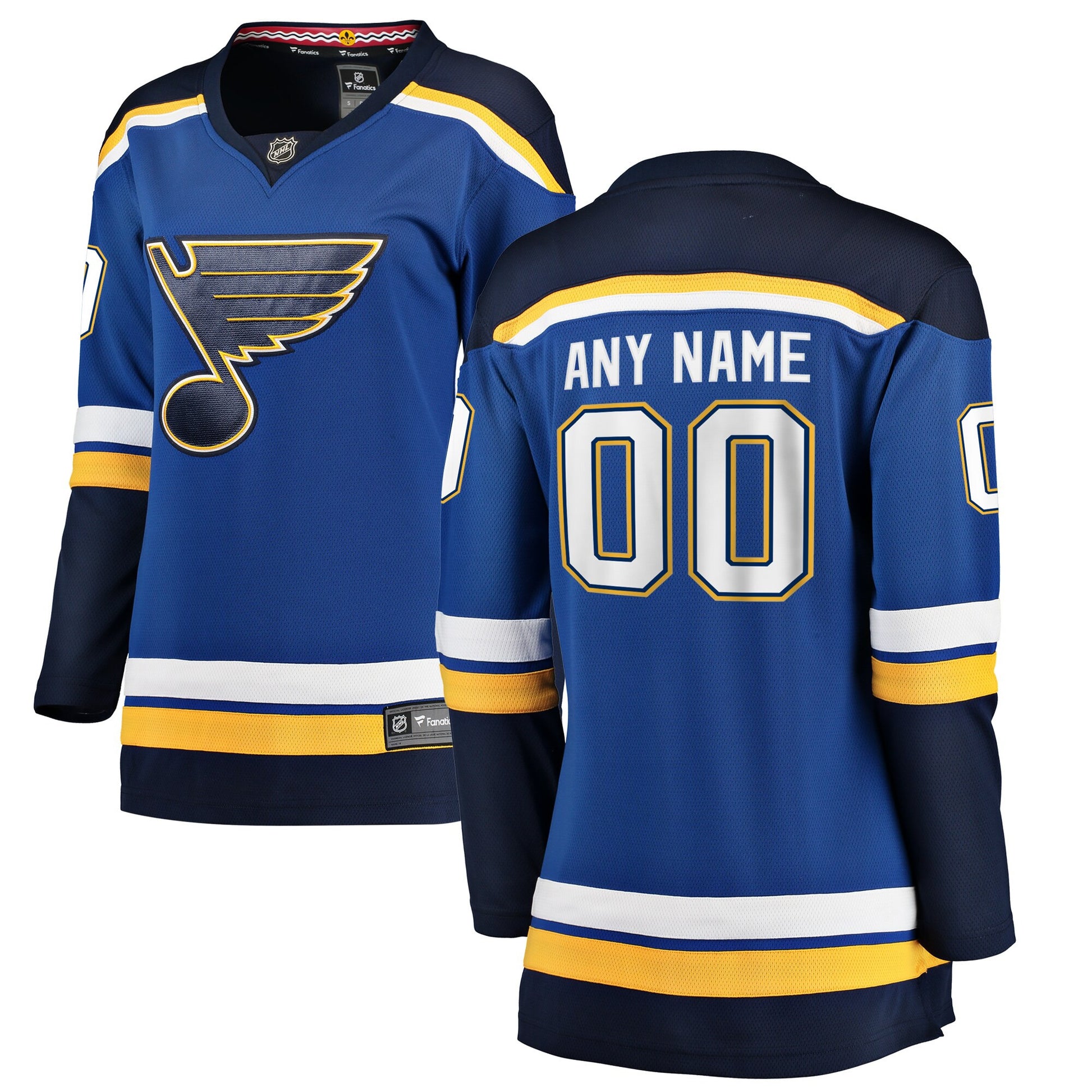 St. Louis Blues Branded Women's Home Breakaway Custom Hockey Jersey - Blue