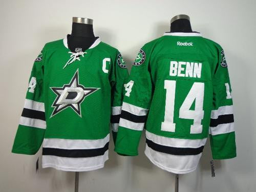 Stars #14 Jamie Benn Green Home Stitched Hockey Jersey