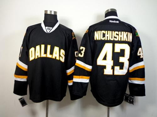 Stars #43 Valeri Nichushkin Black Stitched Hockey Jersey