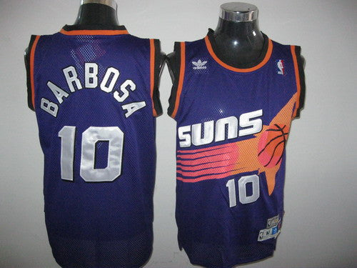 Suns #10 BLeandro Barbosa Throwback Purple Stitched Basketball Jersey