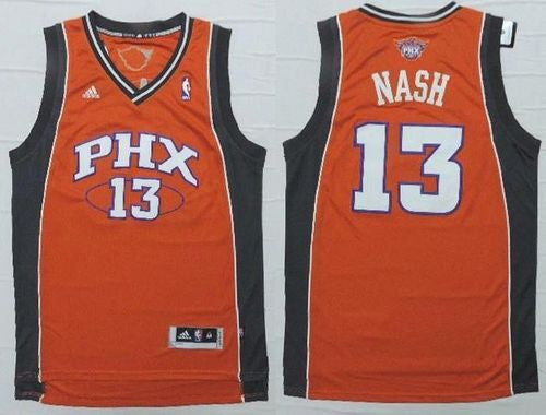 Suns #13 Steve Nash Orange Stitched Basketball Jersey