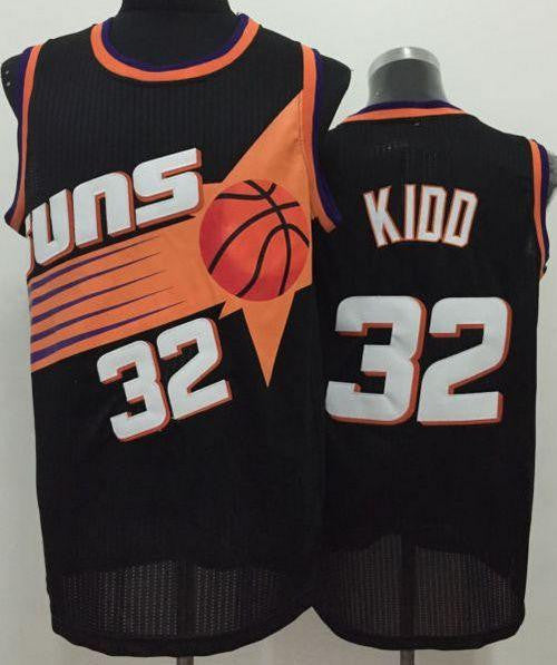 Suns #32 Jason Kidd Black Throwback Stitched Basketball Jersey