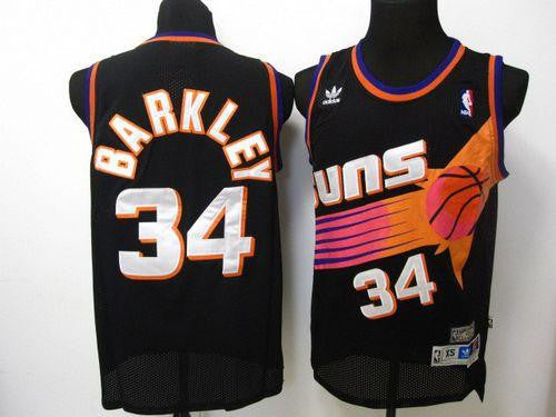 Suns #34 Charles Barkley Black Throwback Stitched Basketball Jersey