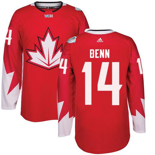 Team CA. #14 Jamie Benn Red 2016 World Cup Stitched Hockey Jersey