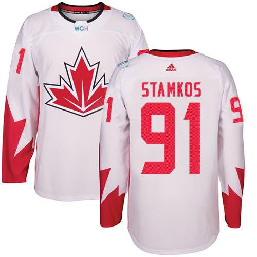 Team CA. #91 Steven Stamkos White 2016 World Cup Stitched Hockey Jersey