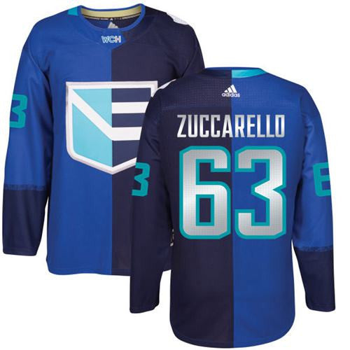 Team Europe Hockey #63 Mats Zuccarello Blue 2016 World Cup Stitched Hockey Jersey