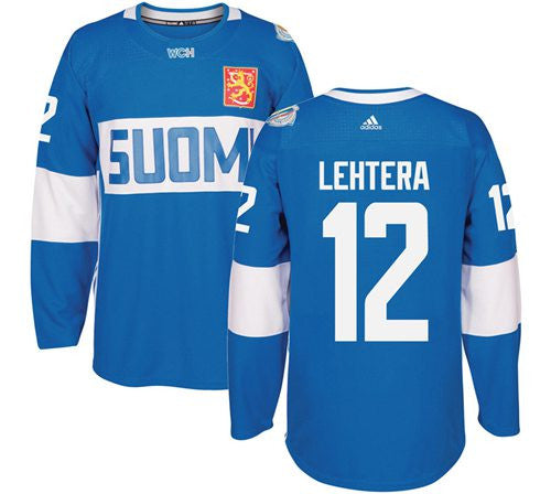 Team Finland #12 Jori Lehtera Blue 2016 World Cup Stitched Hockey Jersey