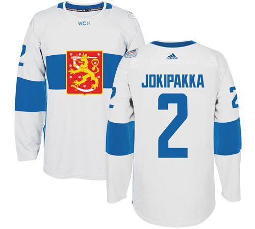 Team Finland #2 Jyrki Jokipakka White 2016 World Cup Stitched Hockey Jersey