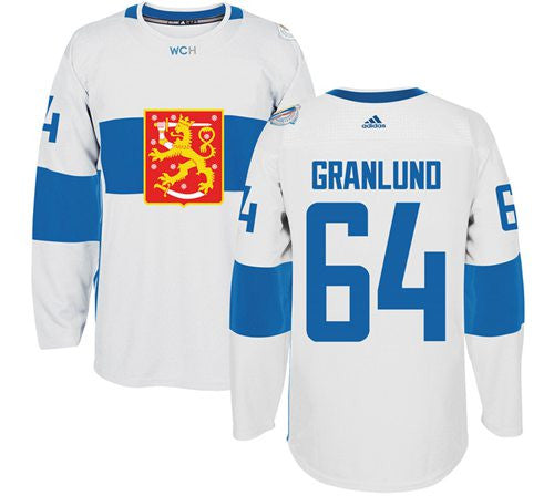 Team Finland #64 Mikael Granlund White 2016 World Cup Stitched Hockey Jersey