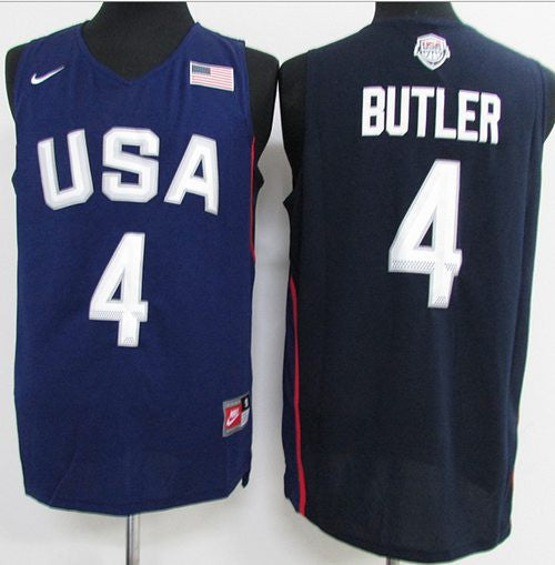 Team USA #4 Jimmy Butler Navy Blue 2016 Dream Team Stitched Basketball Jersey