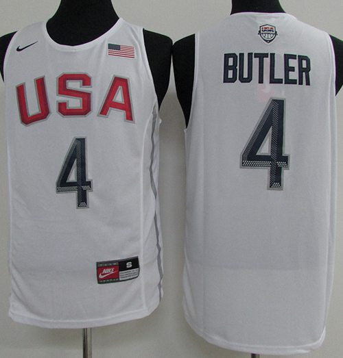 Team USA #4 Jimmy Butler White 2016 Dream Team Stitched Basketball Jersey