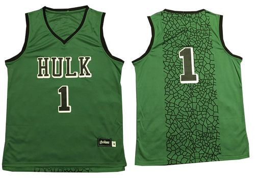 The Hulk #1 Green Stitched Basketball Basketball Jersey