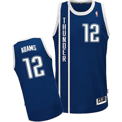 Thunder #12 Steven Adams Blue Alternate Stitched Basketball Jersey