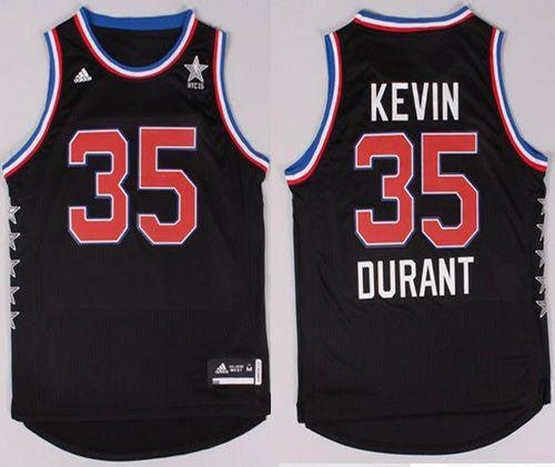 Thunder #35 Kevin Durant Black 2015 All Star Stitched Basketball Jersey