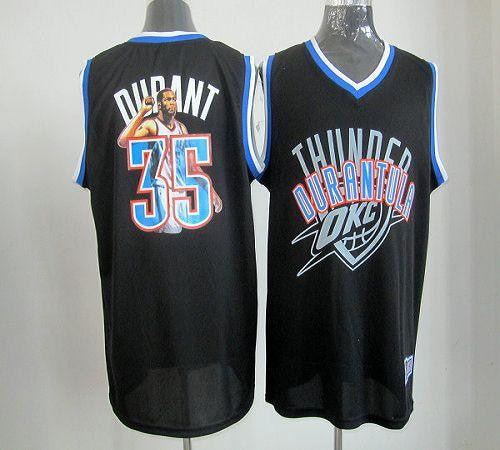 Thunder #35 Kevin Durant Black Majestic Athletic Notorious Fashion Stitched Basketball Jersey