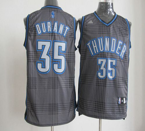 Thunder #35 Kevin Durant Black Rhythm Fashion Stitched Basketball Jersey