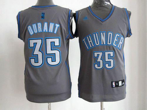 Thunder #35 Kevin Durant Grey Graystone Fashion Stitched Basketball Jersey