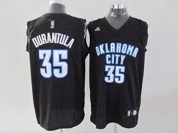 Thunder #35 Kevin Durant Stitched Black Durantula Fashion Basketball Jersey