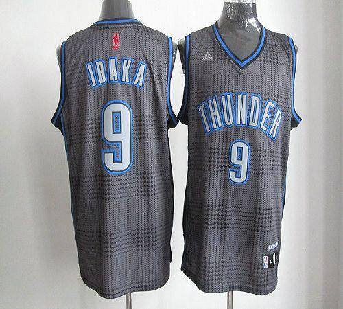 Thunder #9 Serge Ibaka Black Rhythm Fashion Stitched Basketball Jersey