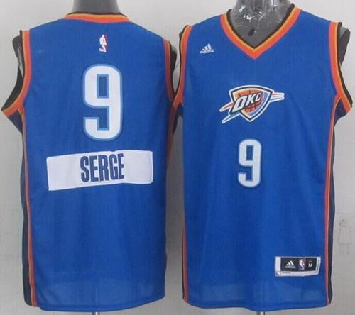 Thunder #9 Serge Ibaka Blue 2014-15 Christmas Day Stitched Basketball Jersey