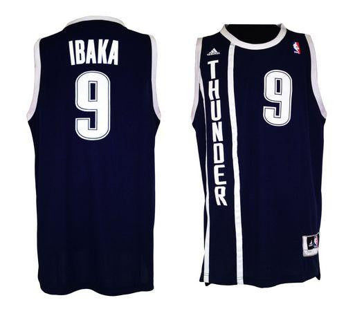 Thunder #9 Serge Ibaka Blue Alternate Stitched Basketball Jersey