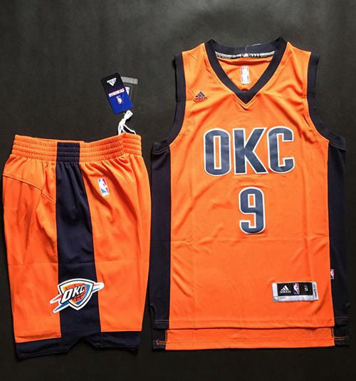 Thunder #9 Serge Ibaka Orange Alternate A Set Stitched Basketball Jersey