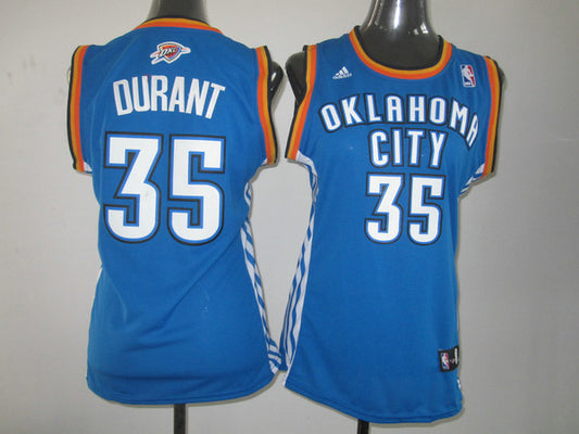 Thunders 35 Durant Blue Women Basketball Jersey