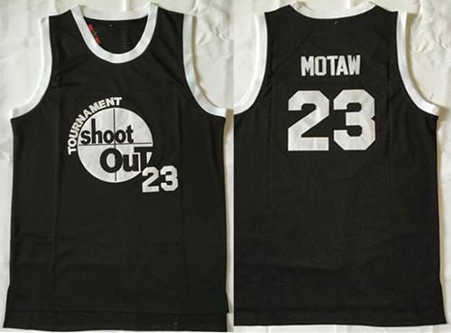 Tournament Shoot Out #23 Motaw Black Stitched Basketball Basketball Jersey