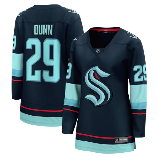 Vince Dunn Branded Women's Home Breakaway Player Hockey Jersey - Deep Sea Blue