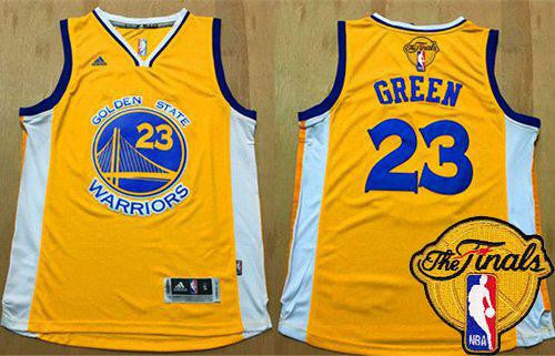 Warriors #23 Draymond Green Gold The Finals Patch Stitched Basketball Jersey