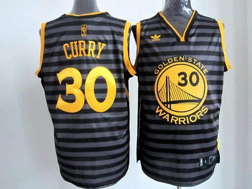 Warriors #30 Stephen Curry Black/Grey Groove Stitched Basketball Jersey