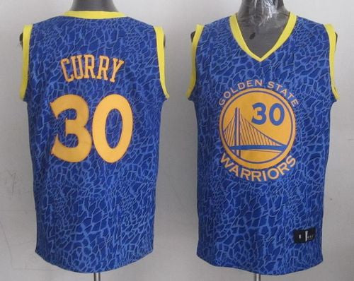 Warriors #30 Stephen Curry Blue Crazy Light Stitched Basketball Jersey