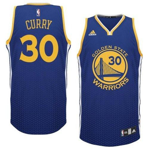 Warriors #30 Stephen Curry Blue Resonate Fashion Swingman Stitched Basketball Jersey