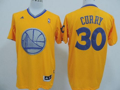 Warriors #30 Stephen Curry Gold 2013 Christmas Day Swingman Stitched Basketball Jersey