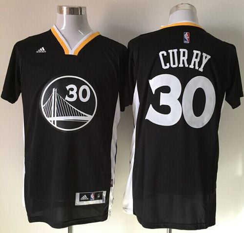 Warriors #30 Stephen Curry New Black Alternate Stitched Basketball Jersey