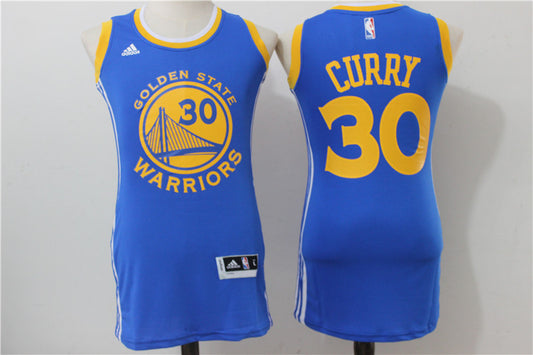 Warriors 30 Stephen Curry Royal Women Swingman Basketball Jersey