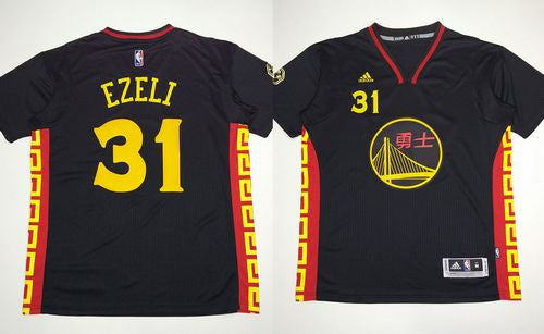 Warriors #31 Festus Ezeli Black Slate Chinese New Year Stitched Basketball Jersey