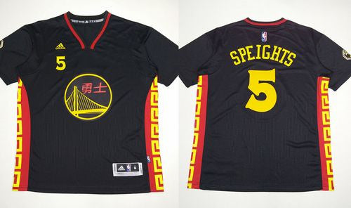 Warriors #5 Marreese Speights Black Slate Chinese New Year Stitched Basketball Jersey