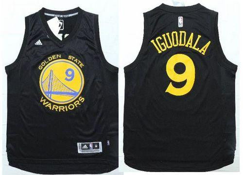 Warriors #9 Andre Iguodala Black Fashion Stitched Basketball Jersey