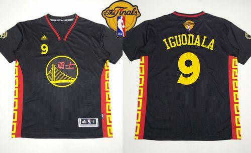 Warriors #9 Andre Iguodala Black Slate Chinese New Year The Finals Patch Stitched Basketball Jersey