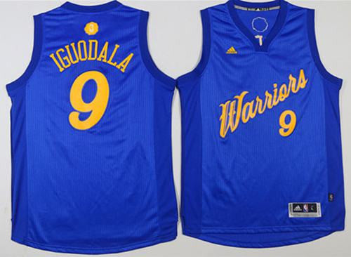 Warriors #9 Andre Iguodala Blue 2016-2017 Christmas Day Stitched Basketball Jersey