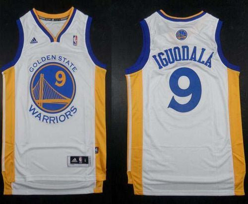 Warriors #9 Andre Iguodala White Revolution 30 Stitched Basketball Jersey