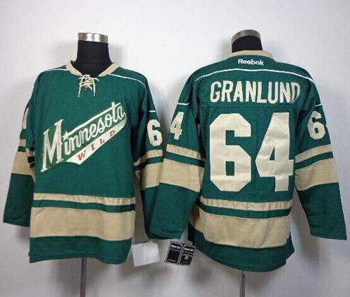 Wild #64 Mikael Granlund Green Stitched Hockey Jersey