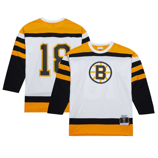  O'ree Boston Bruins 1958 Blue Line Player Hockey Jersey - White