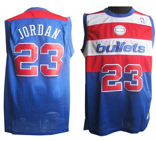 Wizards #23 Michael Throwback Stitched Basketball Jersey