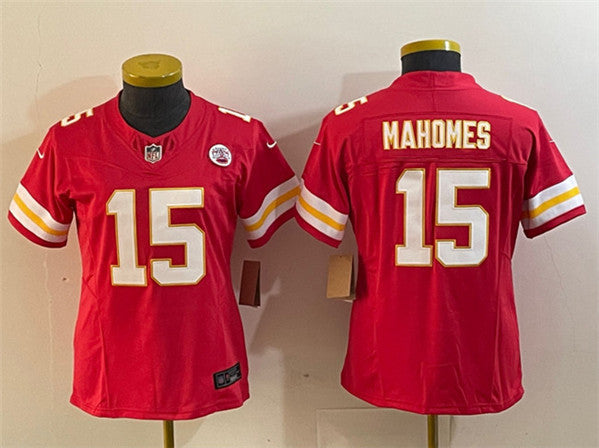 Women's Kansas City Chiefs #15 Patrick Mahomes Red 2023 F.U.S.E. Untouchable Limited Football Stitched Jersey(Run Small)