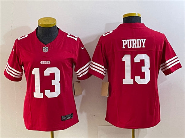 Women's San Francisco 49ers #13 Brock Purdy Red 2023 F.U.S.E. Untouchable Football Stitched Jersey(Run Small)