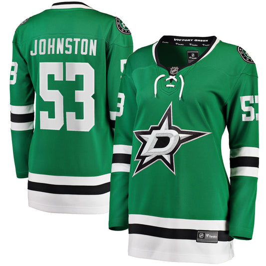 Wyatt Johnston Dallas Stars Branded Women's Home Breakaway Player Hockey Jersey - Kelly Green