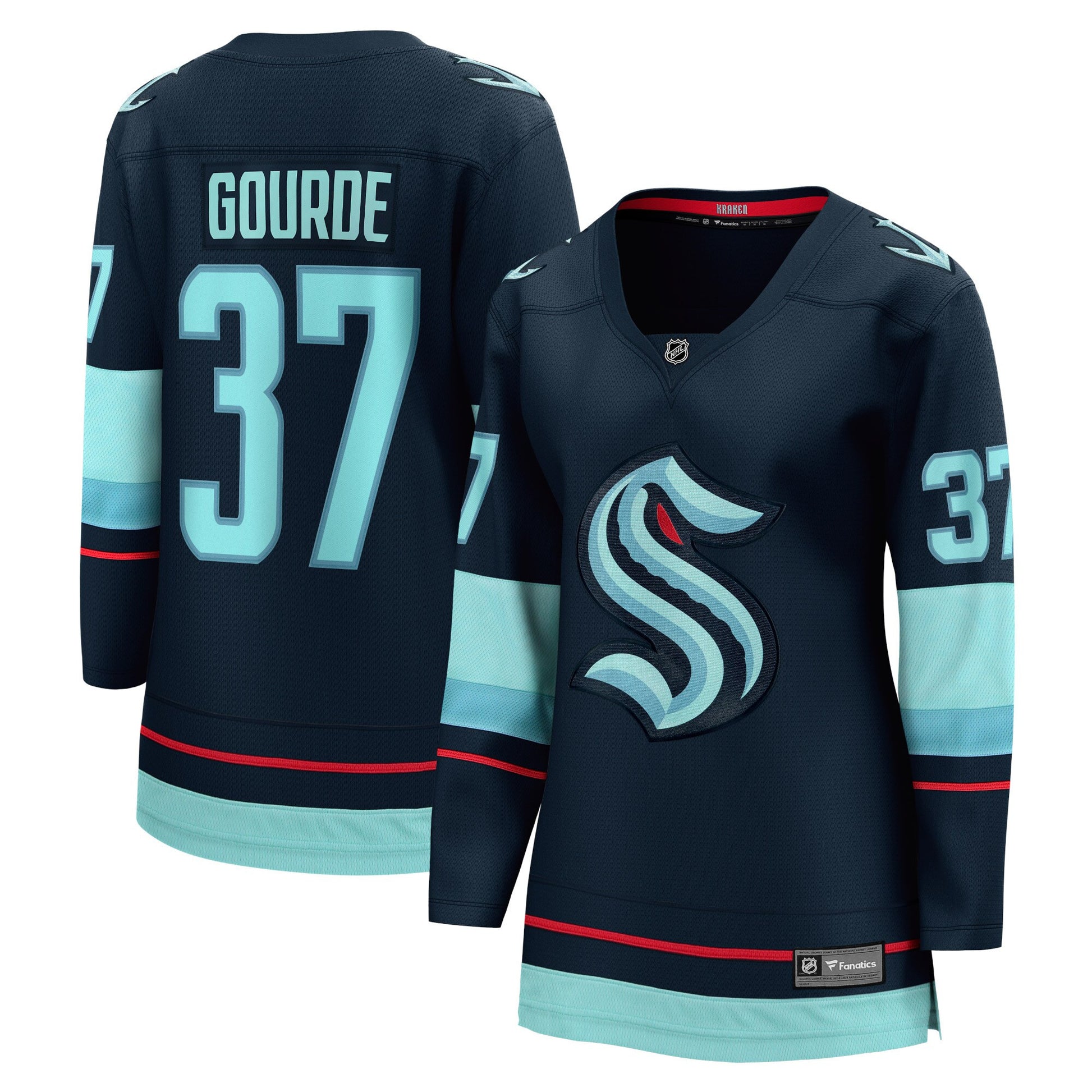 Yanni Gourde Branded Women's Home Breakaway Player Hockey Jersey - Navy